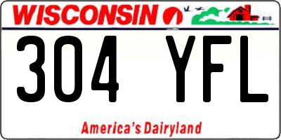 WI license plate 304YFL
