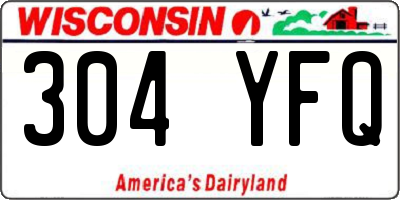 WI license plate 304YFQ