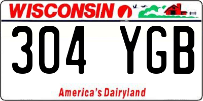 WI license plate 304YGB