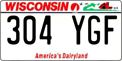 WI license plate 304YGF