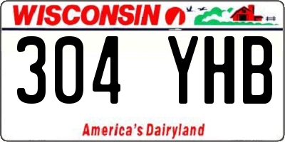 WI license plate 304YHB