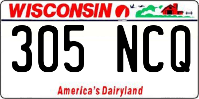 WI license plate 305NCQ