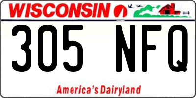 WI license plate 305NFQ