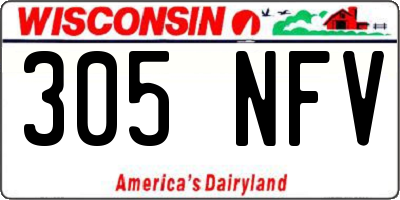 WI license plate 305NFV