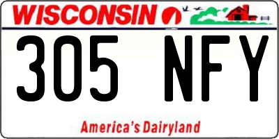 WI license plate 305NFY