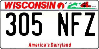 WI license plate 305NFZ