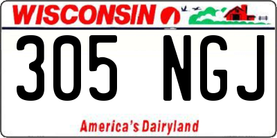WI license plate 305NGJ