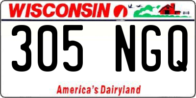 WI license plate 305NGQ