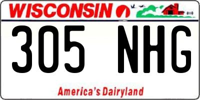WI license plate 305NHG