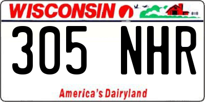 WI license plate 305NHR