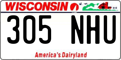WI license plate 305NHU