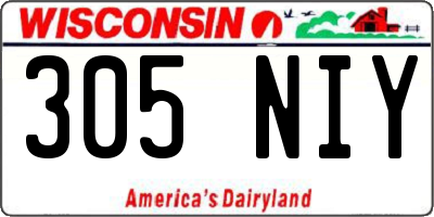 WI license plate 305NIY