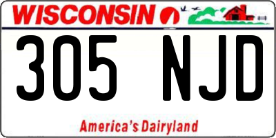 WI license plate 305NJD