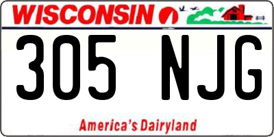WI license plate 305NJG