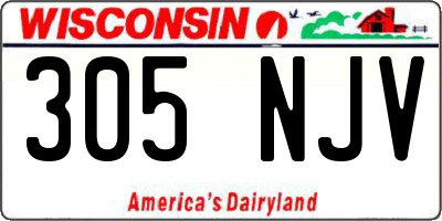 WI license plate 305NJV