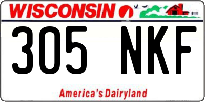 WI license plate 305NKF