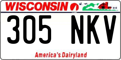 WI license plate 305NKV