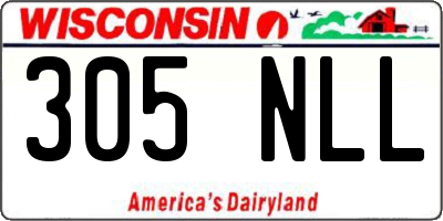 WI license plate 305NLL