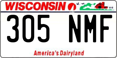 WI license plate 305NMF