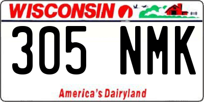 WI license plate 305NMK