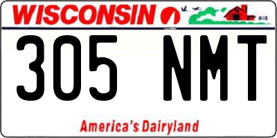 WI license plate 305NMT
