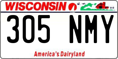 WI license plate 305NMY