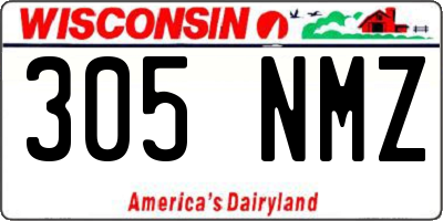 WI license plate 305NMZ
