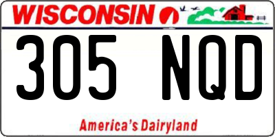 WI license plate 305NQD
