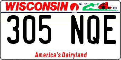 WI license plate 305NQE