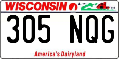 WI license plate 305NQG