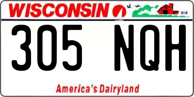 WI license plate 305NQH
