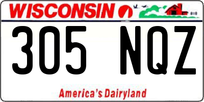 WI license plate 305NQZ