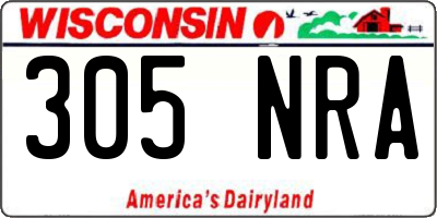 WI license plate 305NRA