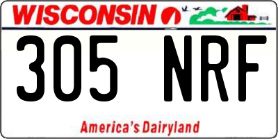 WI license plate 305NRF