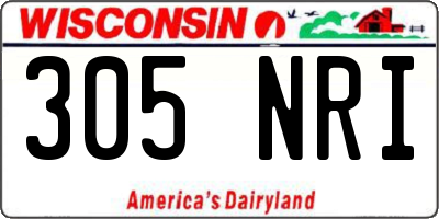 WI license plate 305NRI