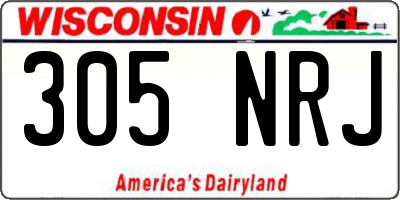 WI license plate 305NRJ