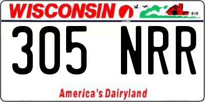 WI license plate 305NRR