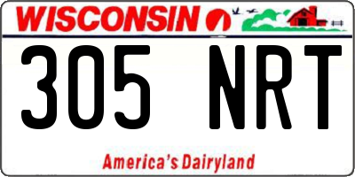 WI license plate 305NRT