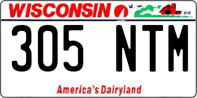 WI license plate 305NTM