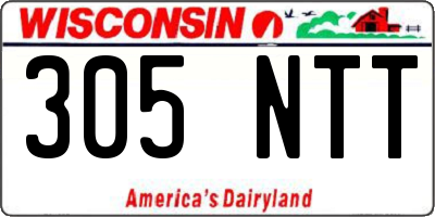 WI license plate 305NTT