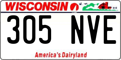 WI license plate 305NVE