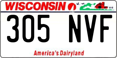 WI license plate 305NVF