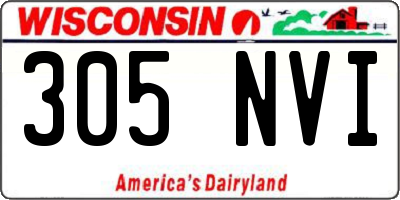 WI license plate 305NVI