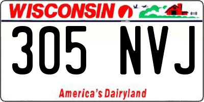 WI license plate 305NVJ