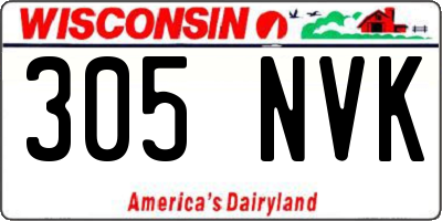 WI license plate 305NVK