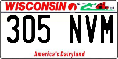 WI license plate 305NVM
