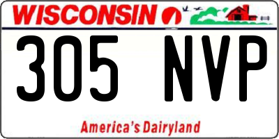 WI license plate 305NVP