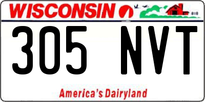 WI license plate 305NVT