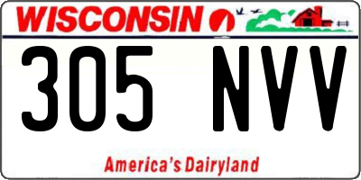 WI license plate 305NVV