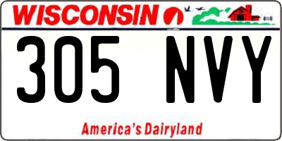 WI license plate 305NVY